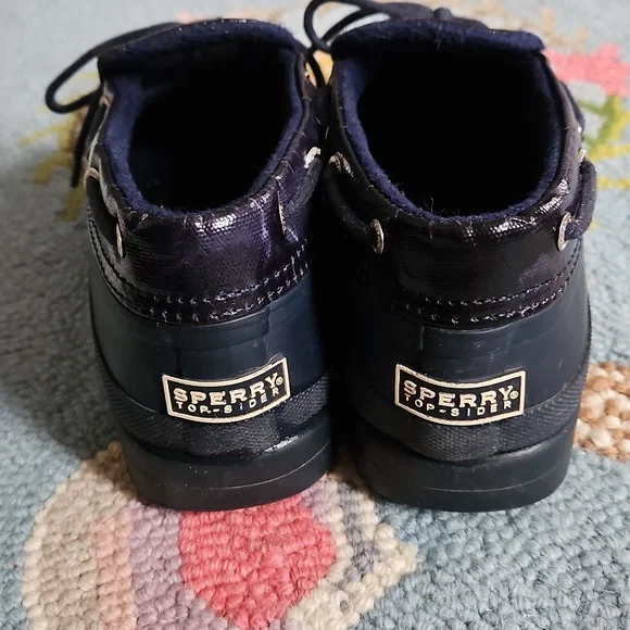 Speery Top Sider Bavy Blue Duck Boots - Picture 3 of 6